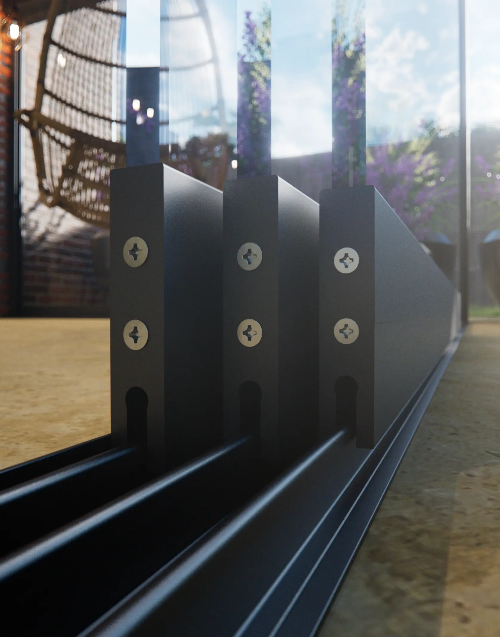Glass sliding walls